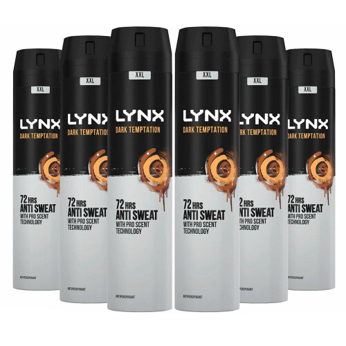 Lynx Lynx XXL 48H Dry Protection AntiPerspirant Deodorant, DarkTemptation, 6pk, 250ml