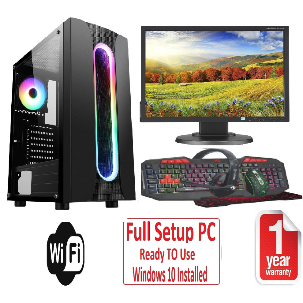 Computek Fast Gaming Pc Bundle - Core I5 8Gb Ram 1Tb Gt710 2Gb 19'' Monitor Sauron