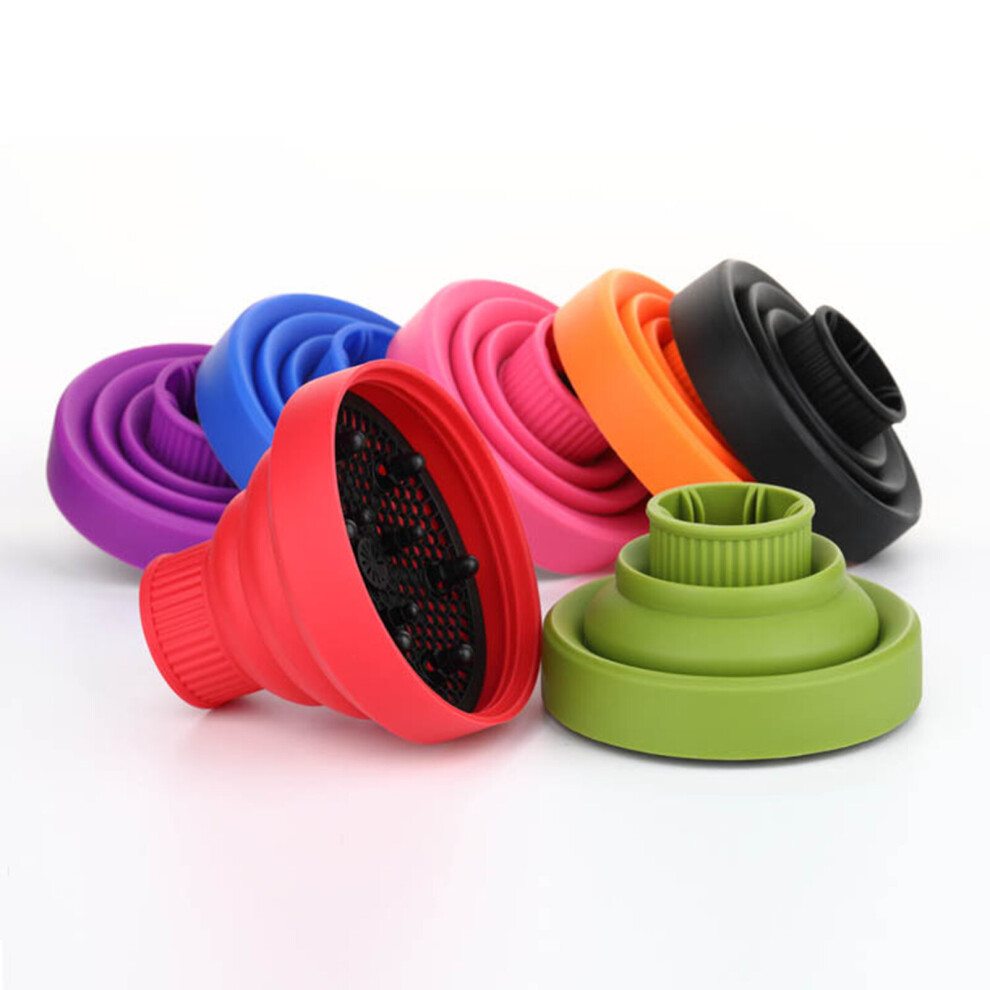 Dreamy Black (Black) Soft Silicone Collapsible Hairdryer Diffuser Hairdressing Dryer Blower Supply