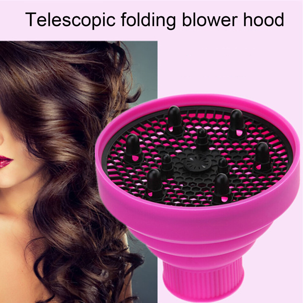 Dreamy Red (Red) Soft Silicone Collapsible Hairdryer Diffuser Hairdressing Dryer Blower Hood