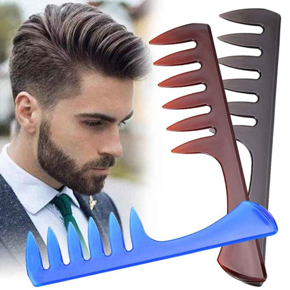 Dreamy Unisex Black (Black) Professional Men Wide Tooth Comb Salon Barber Hairdressing Styling Hair Brush