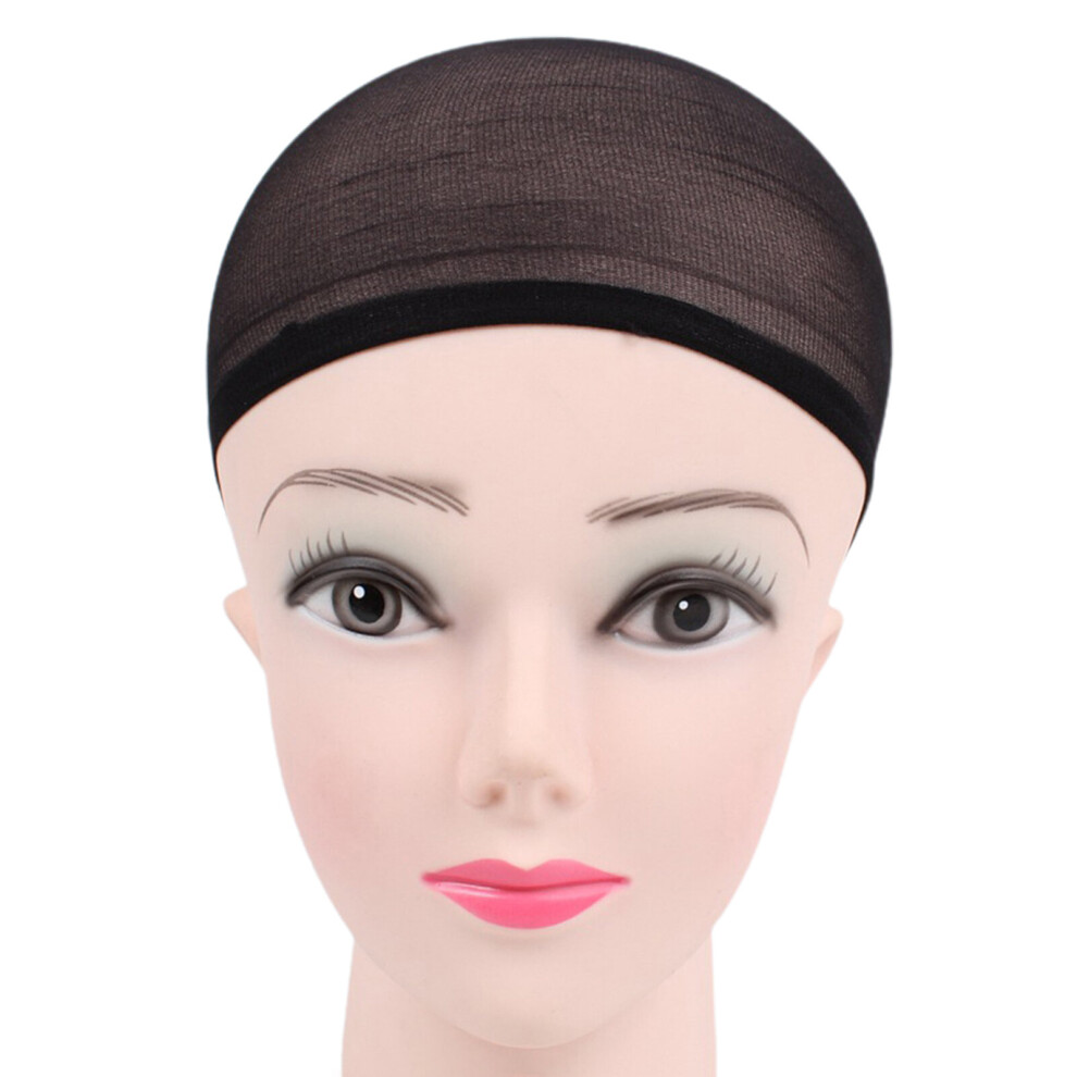Dreamy Unisex Black (Black) 4Pcs Wig Stocking Caps Elastic Breathable Beauty Supplies Wig Close End Fishnet Mesh For Salon