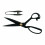 Scissors Gift Set Dressmaking Heavy Duty 23cm & Thread Snips 10cmBlack 2