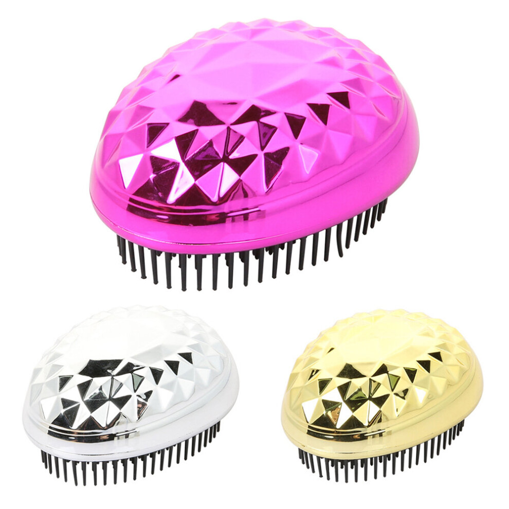 Dreamy Unisex Gold (Golden) Egg Shape Scalp Massage Hairbrush Hair Detangling Smoothing Comb Salon Tool