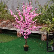 5FT Cherry Peach Blossom Tree Artificial Flower Plant Wedding Garden Decor Plant