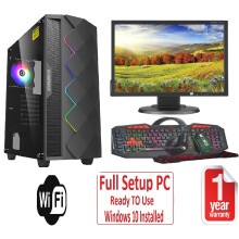 Fast Gaming PC Bundle - Core i5 8GB RAM 1TB GT710 2GB 19'' Monitor BLACK DIAMOND - Refurbished