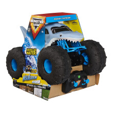 Official Megalodon STORM All-Terrain RC Monster Truck 1:15 Scale - Water-Resistant, USB Rechargeable, Authentic Replica