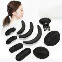 (set 1) 8Pcs/Set Bump It Up Volume Reusable Hair Fluffy Sponge Hair Base Styling Insert Tool for Women