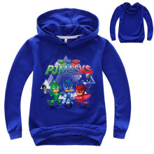 (Blue, 110) Superhero PJ Masks Boys Girls Clothes Long Sleeve Hoodie Kid Sweatshirt Top