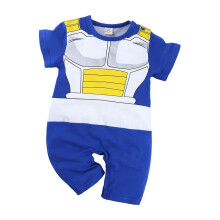 (Blue White, 59?0-3M?) Baby Romper Dragon Ball Naturo Short Sleeve Luffy Jumpsuit Baby Boy Girl Clothes