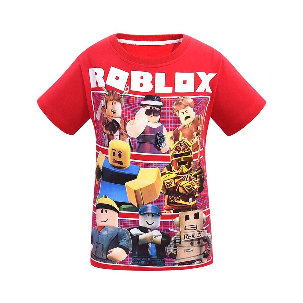 Kids Cotton Regular Short Sleeve Crew Neck T-shirt - Roblox 1