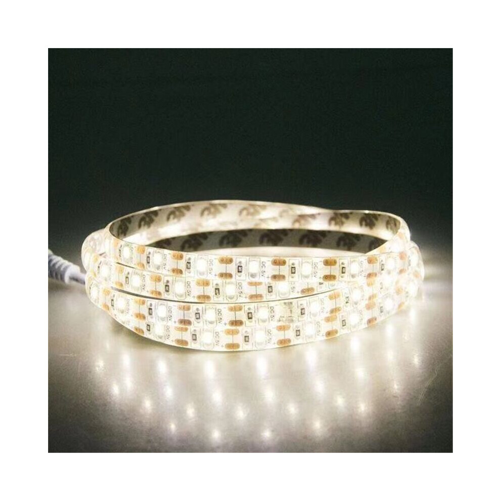 (Cool White, 5m-300Leds) 1-5M PIR Motion Sensor LED Strip Lights USB Powered Closet Stairs Room White-