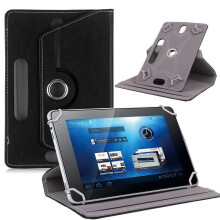 (Black, 10 inch) Folio 360 Case Cover For Universal Android Tablet PC 7" 8" 9" 10 For Case Cover