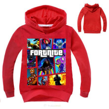 (Red, 160/5XL For Age 9-10) Fortnite Game Kids Hoodie Boys Girls Hoody Tops Jumper Sweatshirt Pullover