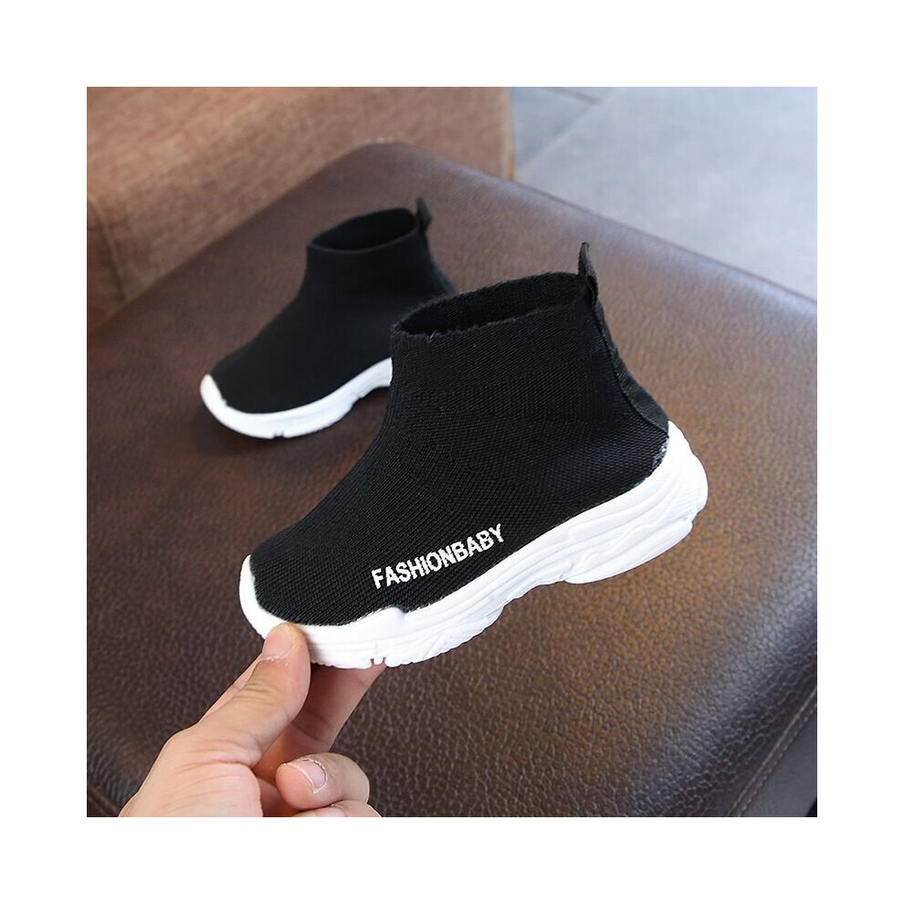 (Black, EU26=Foot Length18cm) Lively Unisex Toddler Baby Boys Girls Mesh Solid Ankle Boots Sport Shoes Sneaker