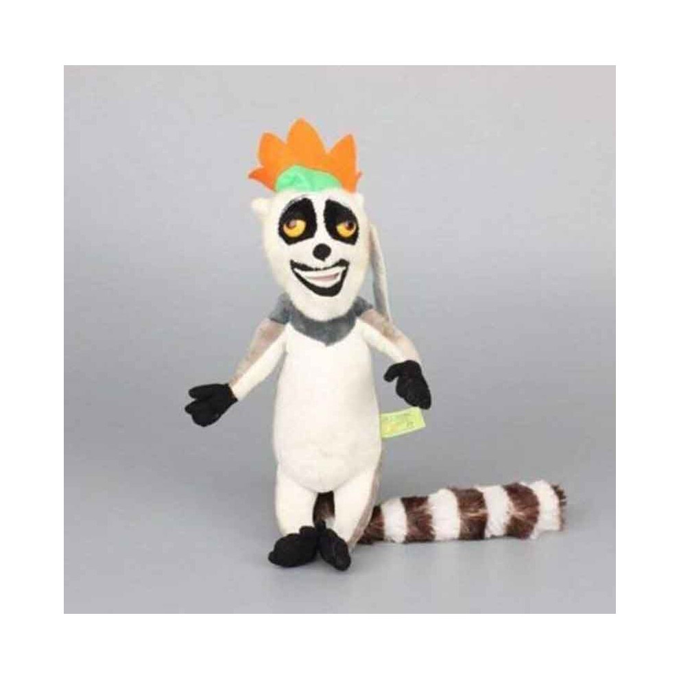 (King Julien Lemur, 35cm) Madagascar Character Plush Toys Gloria Penguin Marty Alex Melman Julien Toys