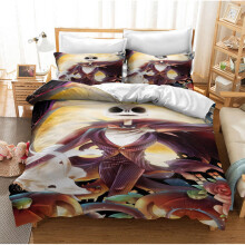 (Pattern 09, Double (200x200cm)) The Nightmare Before Christmas Bedding Single Double Duvet Cover Set