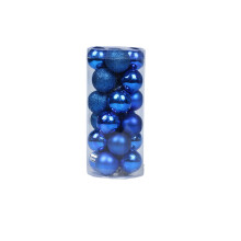 (Dark Blue) 24PCS Christmas Xmas Tree Balls Decorations Baubles Birthday Wedding Xmas Decor