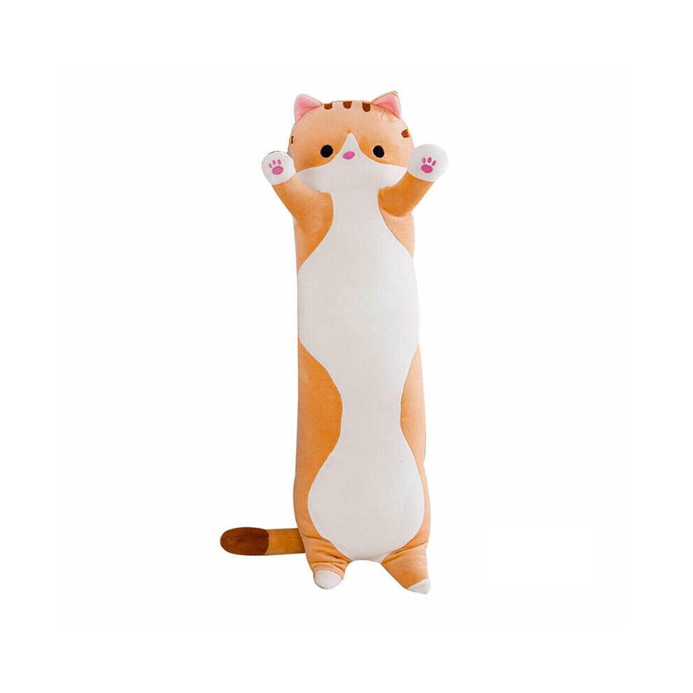 (, 70Cm) Long Cat Plush Toy Soft Stuffed Kitten Pillow Kids Sleeping Pillow Home Decor Yellow