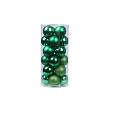 (Dark Green) 24PCS Christmas Xmas Tree Balls Decorations Baubles Birthday Wedding Xmas Decor