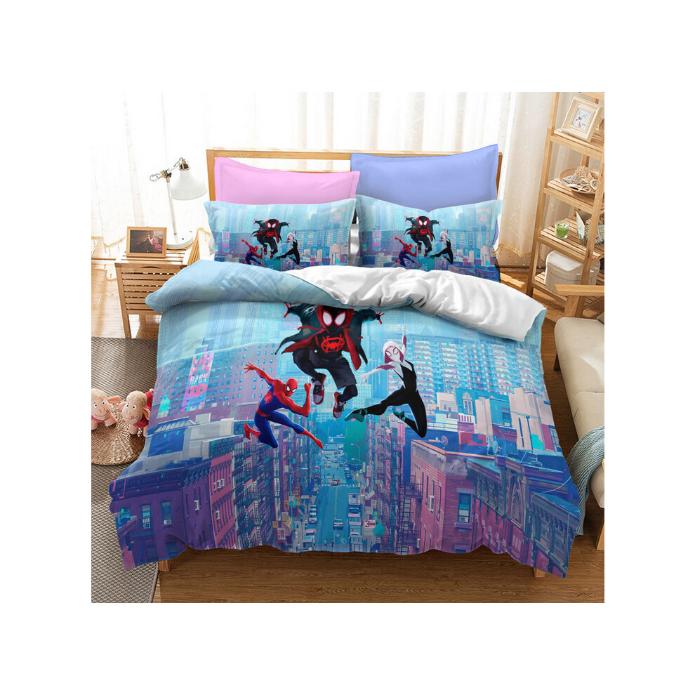 (Pattern 03, Single) Spiderman Bedding Single Double Duvet Cover Set