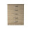 RD Furniture Ready assembled Classic Oak 5-Drawer Chest on Castors - Smooth-Running Drawers, Metal Handles 1