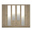 RD Furniture Ready assembled Classic 6 Door 4 Mirror Wardrobe Oak 1