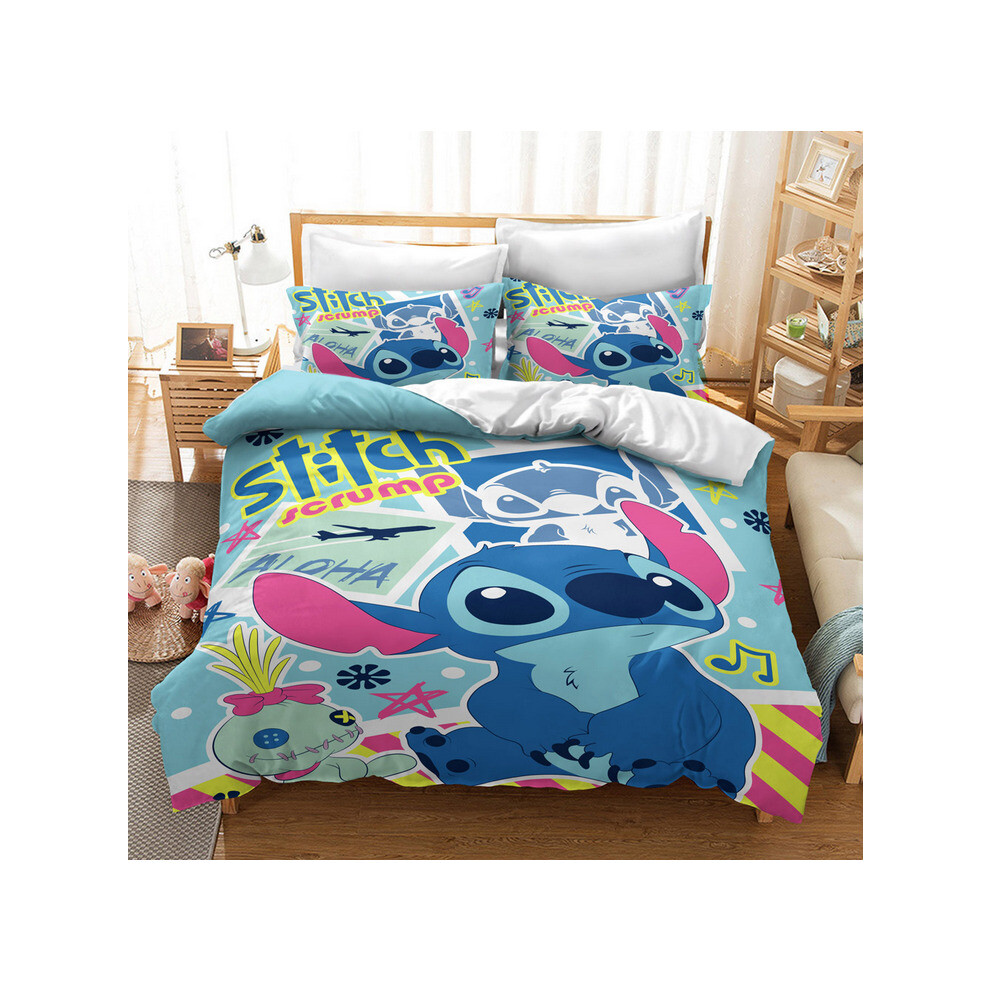 (Style 21, Double) Lilo Stitch Bedding Single Double Duvet Cover Set