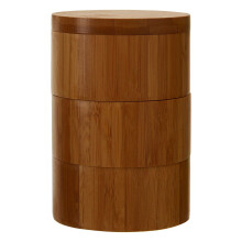 BAMBOO NATURAL CYLINDRICAL STORAGE SET