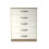 RD Furniture Ready assembled Classic 5 Drawer Chest Oak And White 1