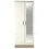 RD Furniture Ready assembled Classic 2 Door Mirrored Wardrobe Oak And White 1
