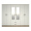 RD Furniture Ready assembled Classic 6 Door Mirrored Wardrobe Oak And White 1