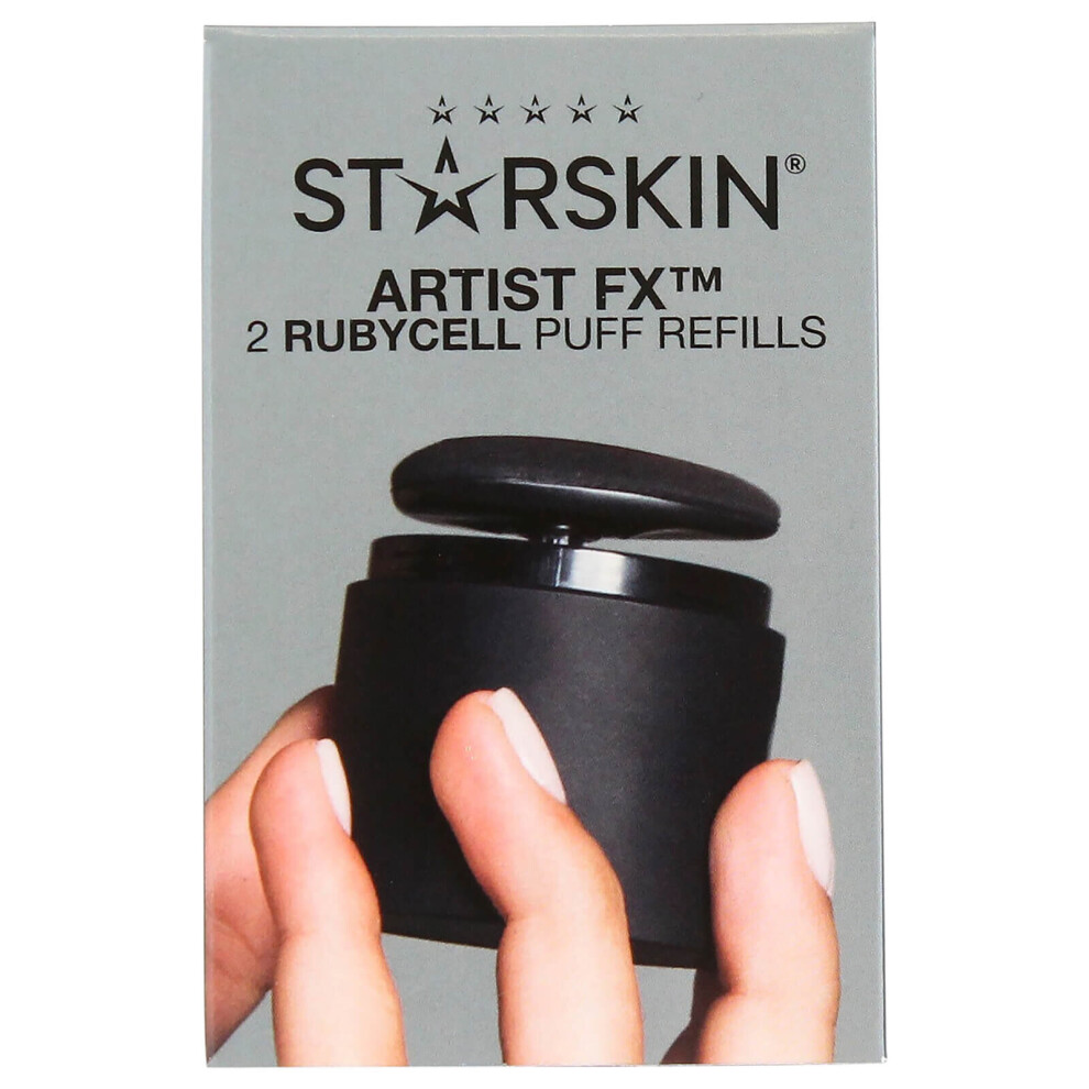 (Rubycell Puff Refill Pack (Set of 2)) STARSKIN Artist FX Auto Patting Makeup Applicator & Refill Pack