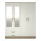RD Furniture Ready assembled Classic 4 Door 2 Drawer Mirrored Wardrobe Oak And White 1