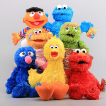 Sesame Street Hand Puppet Plush Toys Elmo Cookie Monster Ernie Stuffed Dolls Toy