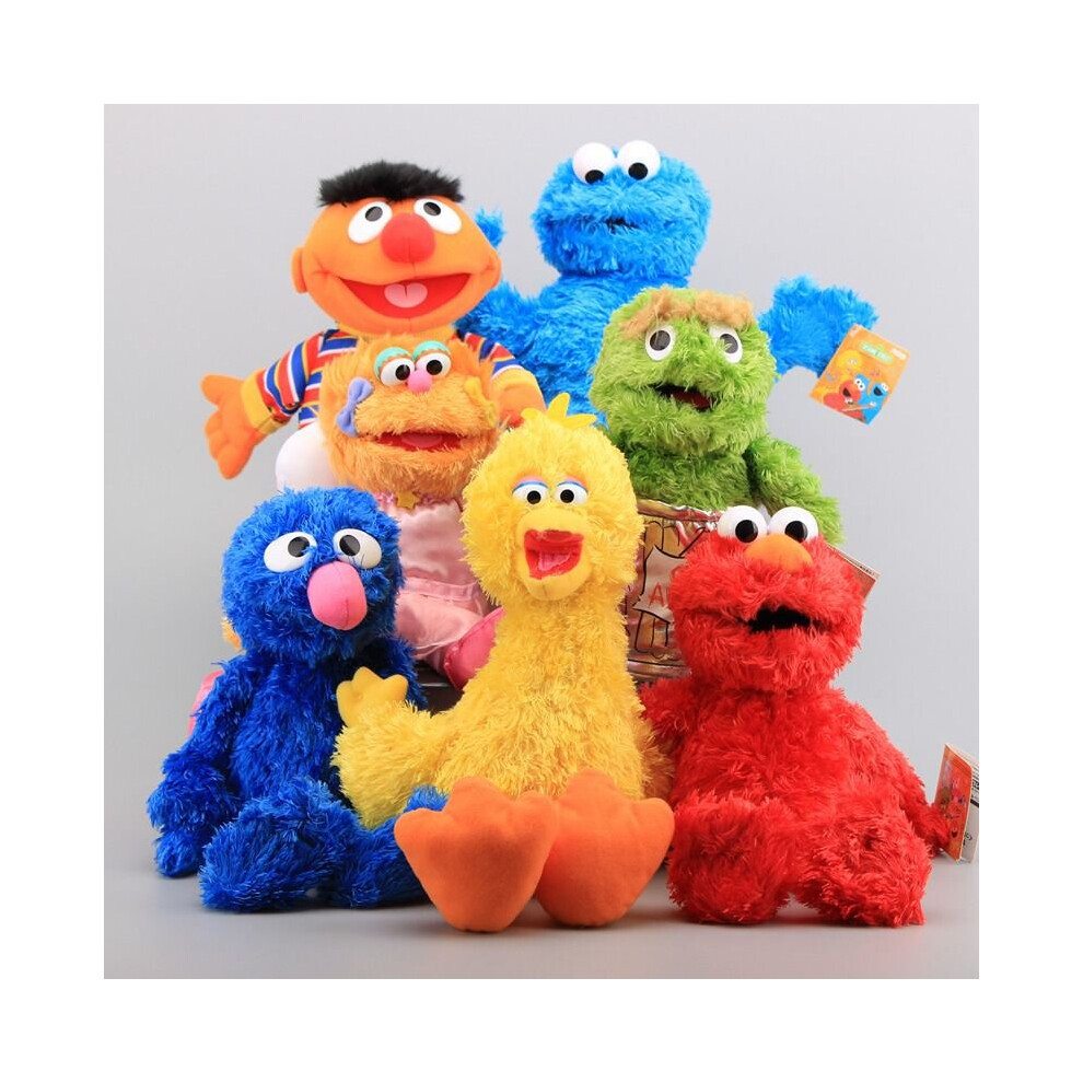 Sesame Street Hand Puppet Plush Toys Elmo Cookie Monster Ernie Stuffed Dolls Toy