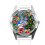 White Leather Round Quartz Watch for Christmas Fans E1 1