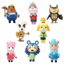 8PCS Animal Crossing Action Figuren Reese Blathers Isabelle Topper UK