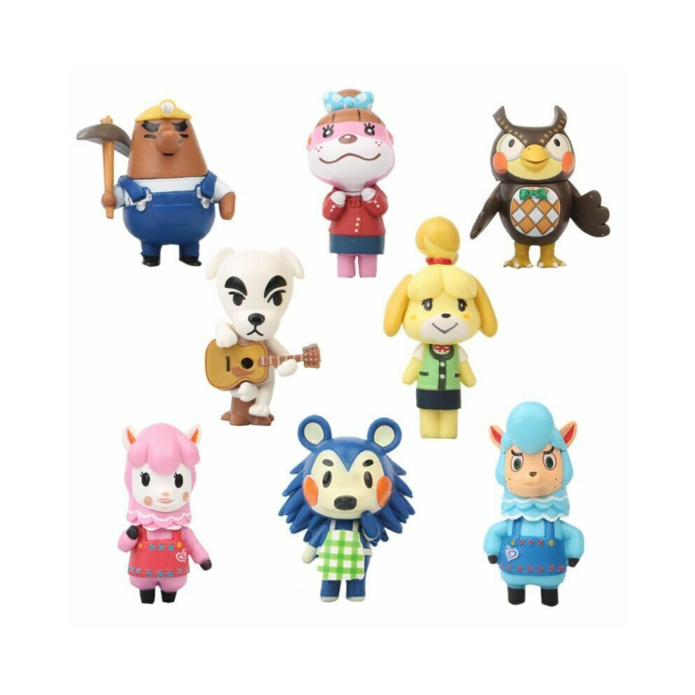 8PCS Animal Crossing Action Figures Reese Blathers Isabelle Topper UK
