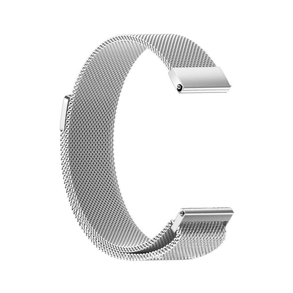 (Silver, 22Mm) Universal Milanese Mesh Loop Magnetic Watch Band Strap Metal Wristband 20Mm 22Mm Silver,Multicoloured 692719618630