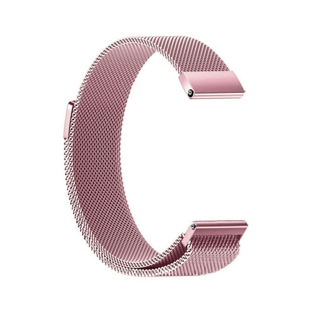 (Pink, 22Mm) Universal Milanese Mesh Loop Magnetic Watch Band Strap Metal Wristband 20Mm 22Mm Pink,Multicoloured 693653062022