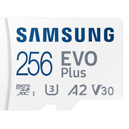 Samsung (256GB) Evo Plus 2021 MicroSDXC Memory Card U3 V30 130Mb/s