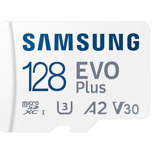 Samsung (128GB) Evo Plus 2021 MicroSDXC Memory Card U3 V30 130Mb/s