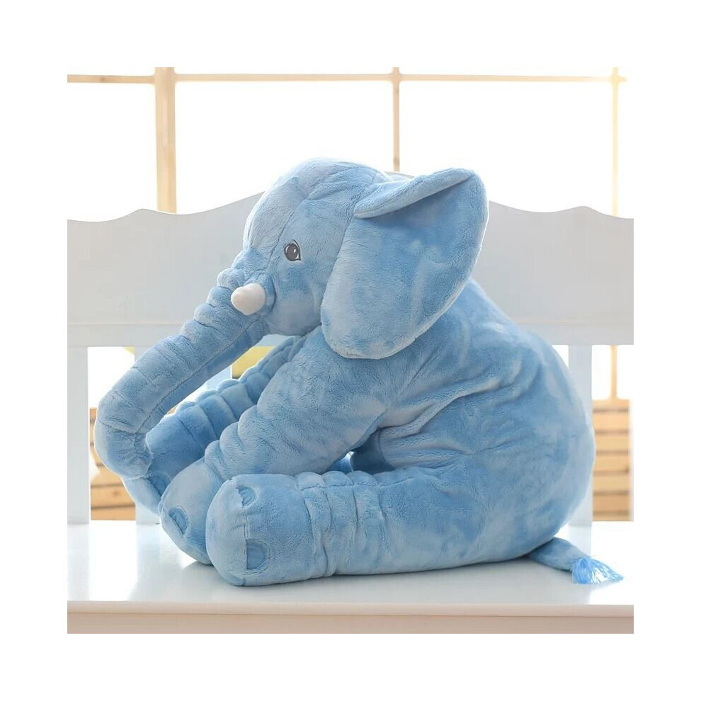 (Blue, 60cm) Baby Soft Plush Long Nose Elephant Sleep Pillow Kids Lumbar Cushion Toys Gifts