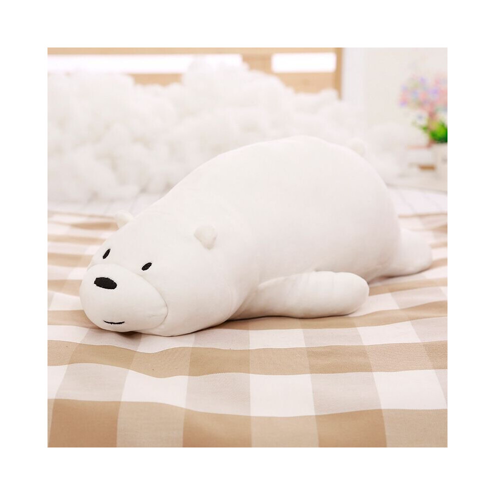 (Ice Bear, 80cm) 80cm We Bare Bears Pillow Cartoon Bear Grizzly Panda Soft Stuffed Plush Toy Doll