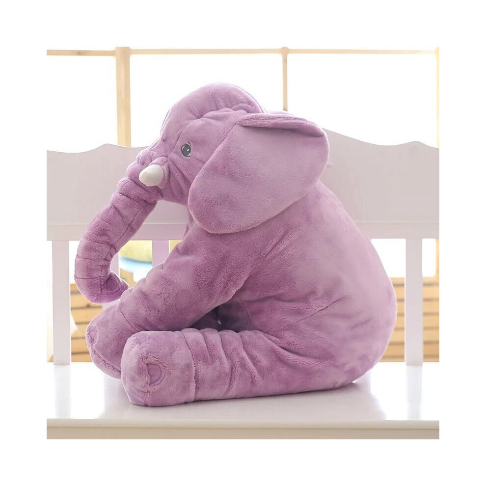 (Purple, 60cm) Baby Soft Plush Long Nose Elephant Sleep Pillow Kids Lumbar Cushion Toys Gifts