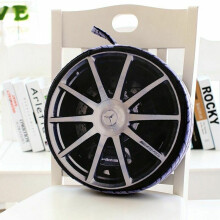(BENCHI, 38cm) Pillow Car Wheel Tire Plush Cushion 3D Print Automobile Novelty Simulation Gift