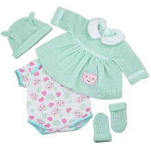 (Mint Teddy Girl Outfit) The Magic Toy Shop 20" Lifelike Reborn Dolls Clothes Handmade Outfit Girl Boy Toy Dress