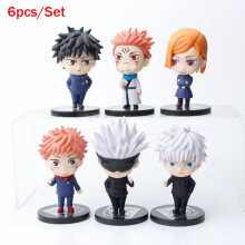 6Pcs/set Jujutsu Kaisen Gojo Satoru Kugisaki Action Figures Model Toys Kids Lahja