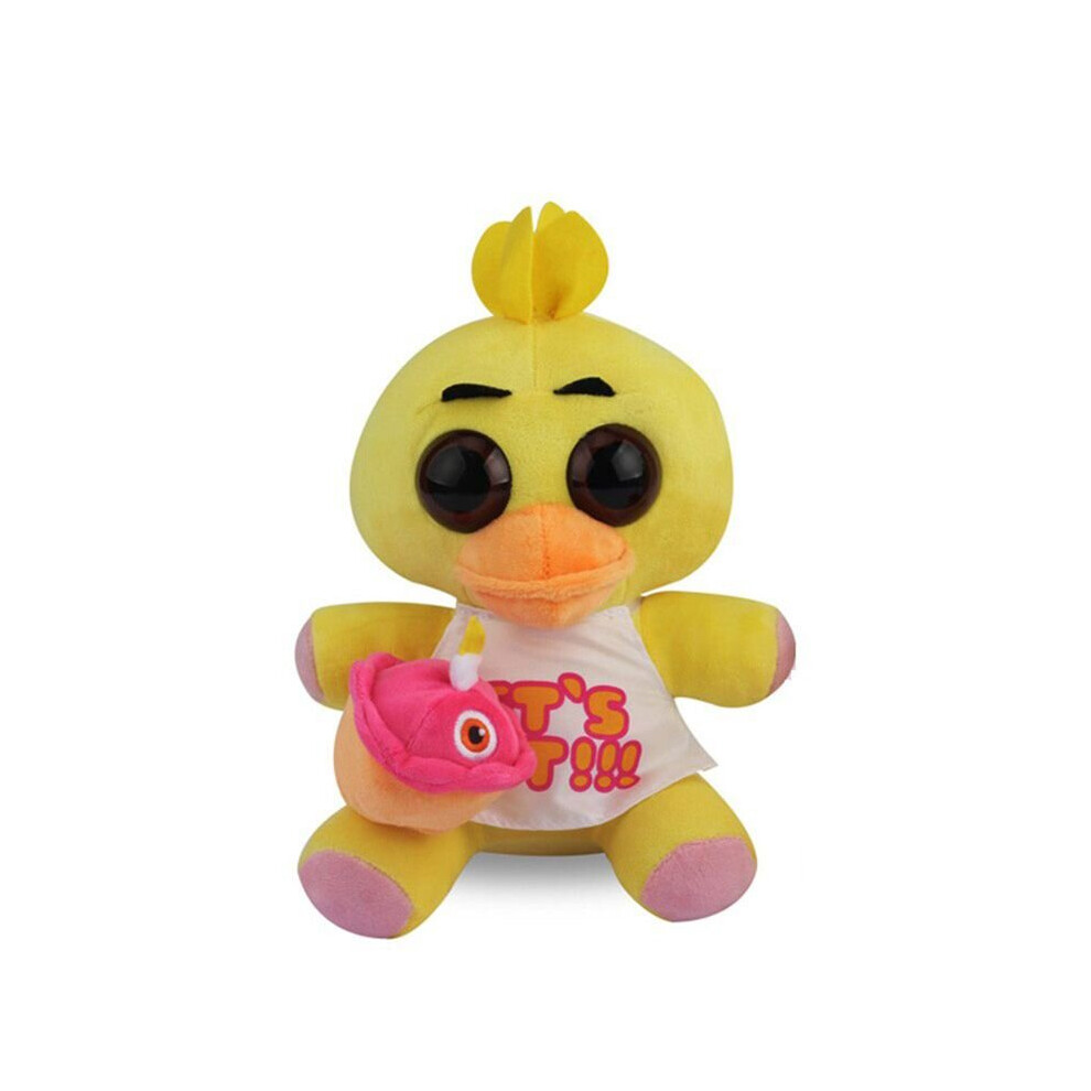 (Chica-18Cm) 18/25Cm Fnaf Five Nights At Freddy's Foxy Chica Bonnie Freddy Plush Toy Golden